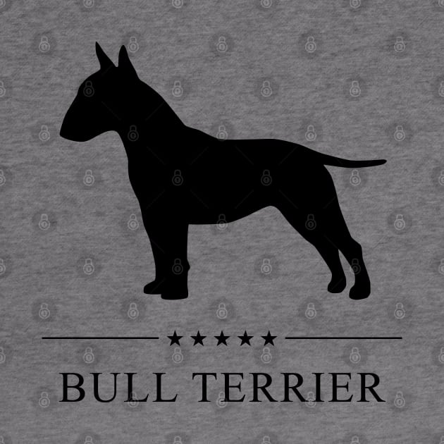 Bull Terrier Black Silhouette by millersye